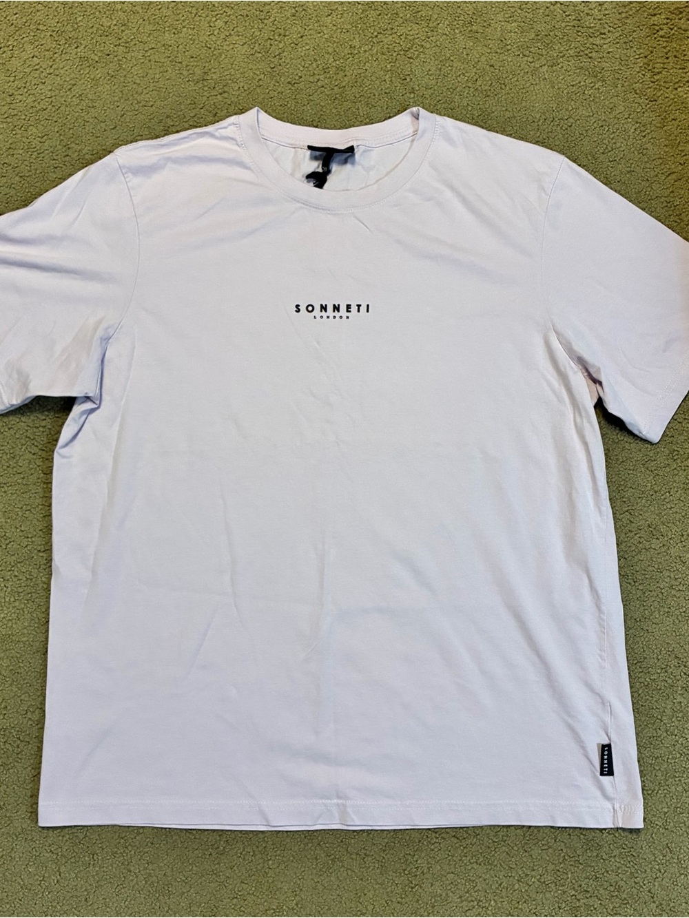 Women's Sonneti London Lavender Short Sleeve T-shirt Logo Soft Cotton Top